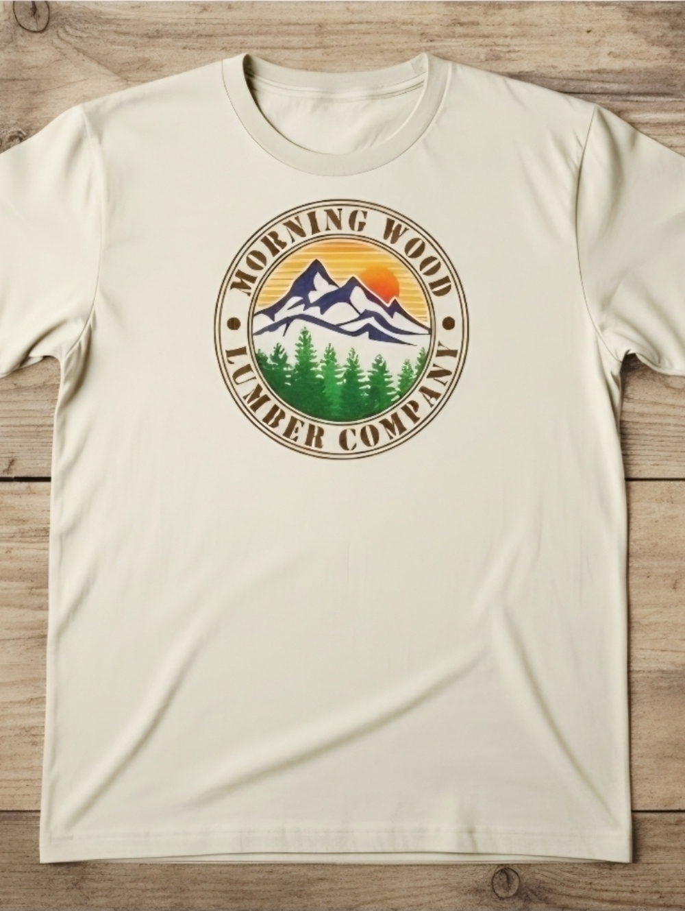 Morning Wood Lumber Company Tee • Funny Outdoor Graphic Shirt • Lumberjack Humor - Picture 14 of 16